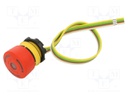 Switch: emergency stop; Stabl.pos: 2; NC; 5A/250VAC; 5A/24VDC; 22mm