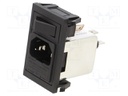 Connector: AC supply; socket; male; 10A; 250VAC; IEC 60320; UL94V-0