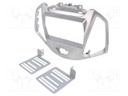 Radio mounting frame; Ford; 2 DIN; silver