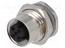 Socket; M12; PIN: 4; female; D code-Ethernet; soldering; IP67; 250V