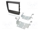 Radio mounting frame; Porsche; 2 DIN; black