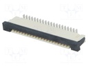 Connector: FFC (FPC); vertical; PIN: 20; ZIF; SMT; 0.5A; 30mΩ; 1mm