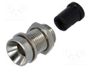 LED holder; 5mm; nickel; concave; with plastic plug