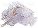 Connector: AC supply; plug; Layout: 2P+PE; natural (transparent)
