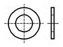 Washer; round; M1,6; D=3.5mm; h=0.3mm; steel; Plating: zinc; DIN: 433