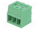 PCB terminal block; straight; 3.5mm; ways: 3; on PCBs; 1.5mm2; 12A