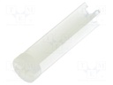 Spacer sleeve; LED; Øout: 6mm; ØLED: 5mm; L: 22.2mm; natural; UL94V-2