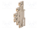 Splice terminal: rail; 2.5mm2; ways: 3; terminals: 6; beige; wemid
