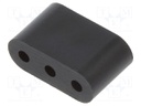 Spacer sleeve; LED; ØLED: 3mm; L: 4.8mm; black; UL94V-0; Mat: PVC