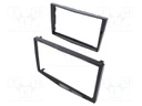 Radio mounting frame; Opel; 2 DIN; black gloss,shiny black