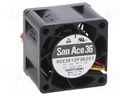 Axial Fan, 12 V, DC, 36 mm, 28 mm, 24.4 cu.ft/min, 0.69 m³/min