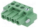Pluggable terminal block; 5mm; ways: 4; straight; plug; female