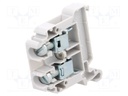 Splice terminal: rail; 0.5÷10mm2; ways: 1; terminals: 2; grey; TS35