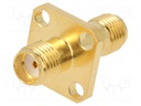 Coupler; SMA female,both sides; straight; 50Ω; teflon