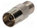 Adapter; F socket,coaxial 9.5mm socket