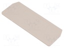 End/partition plate; Application: ZDU2.5/4AN; beige; wemid