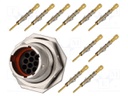 Connector: circular; Series: RT360; socket,plug; male; crimped