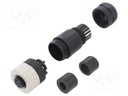 Plug; M12; PIN: 4; female; A code-DeviceNet / CANopen; for cable