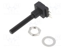 Potentiometer: shaft; 200Ω; 200mW; THT; 6mm; plastic; mono; carbon