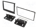 Radio mounting frame; Kia; 2 DIN; black