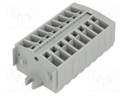 Terminal block; ways: 8; 0.08÷2.5mm2; 800V; 24A; Colour: grey