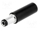 Plug; DC supply; female; 5,5/2,5mm; 5.5mm; 2.5mm; for cable; 9.5mm