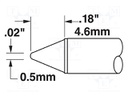Tip; conical; 1x5mm; 302°C; for soldering station