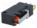 Microswitch SNAP ACTION; with lever; SPDT; 5A/250VAC; 5A/30VDC