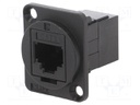 Coupler; FT; Cat: 3; Layout: 6p6c; RJ12 socket,both sides; 19x24mm