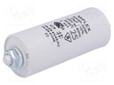 Capacitor: for discharge lamp; 25uF; 250VAC; ±10%; Ø40x84mm; V: 6