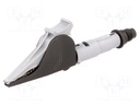 Crocodile clip; 20A; black; Grip capac: max.41mm; 1kV