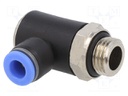 Push-in fitting; angled; -0.95÷15bar; Thread: G 1/4"; BLUELINE
