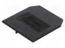 End/partition plate; Application: ZUG-G10; black; Width: 1.5mm