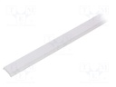 Cover for LED profiles; white; 1m; HS-11; push-in