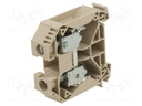 Splice terminal: rail; 35mm2; ways: 1; terminals: 2; beige; wemid