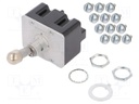 Switch: toggle; Pos: 2; 4PDT; ON-ON; 6A/230VAC; 20A/28VDC; -65÷71°C