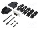 D-Sub; PIN: 9; male; unshielded; straight; soldering; for cable