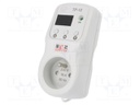 Module: regulator; digital; temperature; 220÷230VAC; IP30; 16A