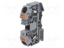 Splice terminal: rail; DS; for DIN rail mounting; spring clamp