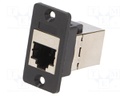 Coupler; SLIMS; Cat: 6a; shielded; Layout: 8p8c; 29mm; Mat: plastic