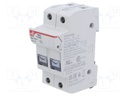 Fuse holder; cylindrical fuses; 10x38mm; Mounting: DIN; 32A; IP20