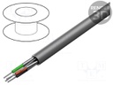 Wire; UL CMG; 4x24AWG; aluminium foil; PVC; dark grey; 300V; 30,5m