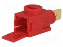 Terminal block; ways: 1; 0.14÷2.5mm2; Colour: red; 26AWG÷12AWG