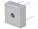 Single-phase bridge rectifier; Urmax: 800V; If: 25A; Ifsm: 400A