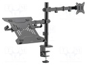 Monitor holder; 9kg; 10÷32"; Arm len: 376mm