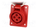 Connector: AC supply 3-phase; socket; female; 16A; 400VAC; IP67