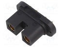 Plug; DC supply; QS; male; PIN: 6(4+2); for cable; soldering; black