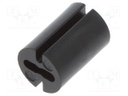 Spacer sleeve; LED; Øout: 4.8mm; ØLED: 3mm; L: 7mm; black; UL94V-0