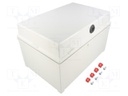 Enclosure: wall mounting; X: 200mm; Y: 300mm; Z: 180mm; CAB; grey