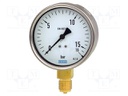 Manometer; Class: 1; 160mm; 0÷10bar; 80°C; IP54; Connection: G 1/2 B
